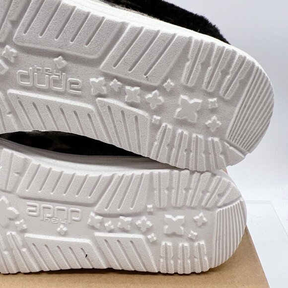 Hey Dude Britt Patchwork Java Gray Women's Comfort Shoes US / EU 36 - Faux Fur - Picture 10 of 12